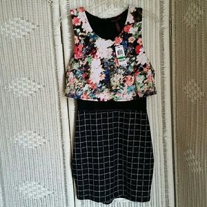 Material Girl Caviar Black CMB. NWT. Dress.