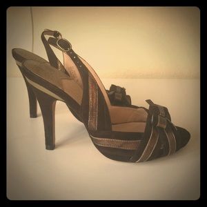 Cole Haan Nike Air Suede Slingback Heels Sz 7