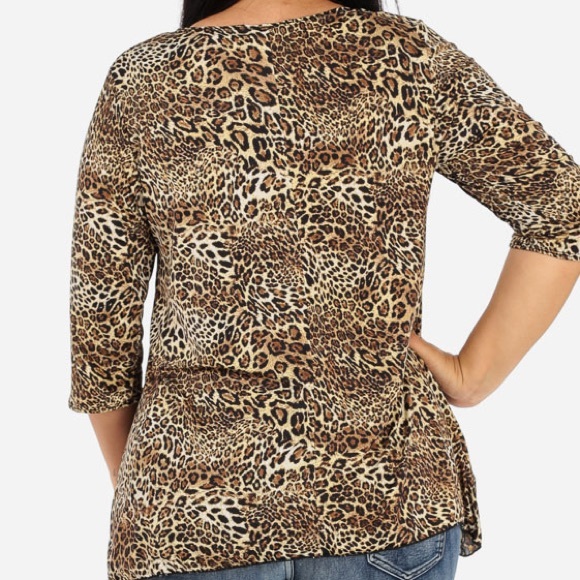 Plus size animal print flare top! - Picture 3 of 4
