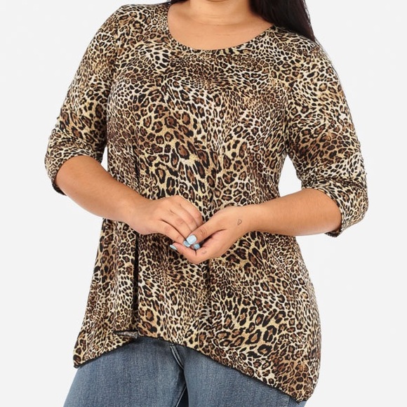 Plus size animal print flare top! - Picture 4 of 4