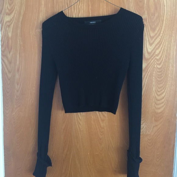 Black crop sweater - Picture 3 of 3