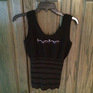 Bebe logo sweater tank