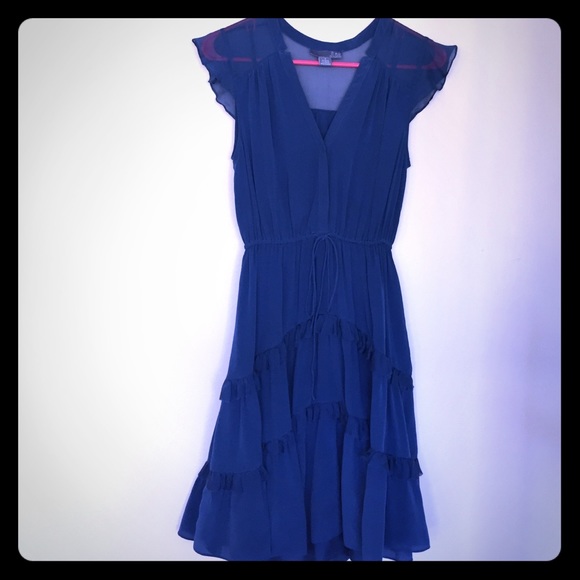 Blue silk (💯%) dress!! 👗