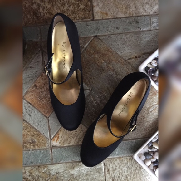 Apostrophe Satin Chunky Heel - Picture 2 of 3