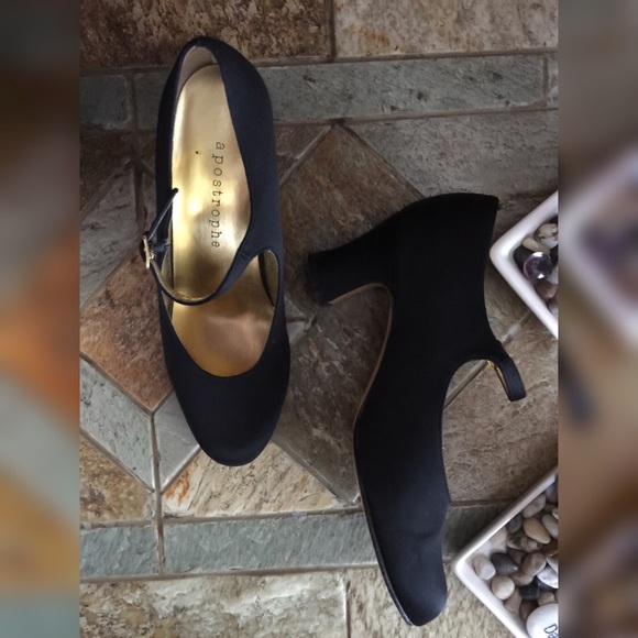 Apostrophe Satin Chunky Heel - Picture 3 of 3