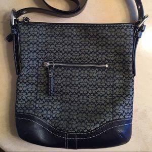 Authentic Black Print Coach Shoulder / Crossbody