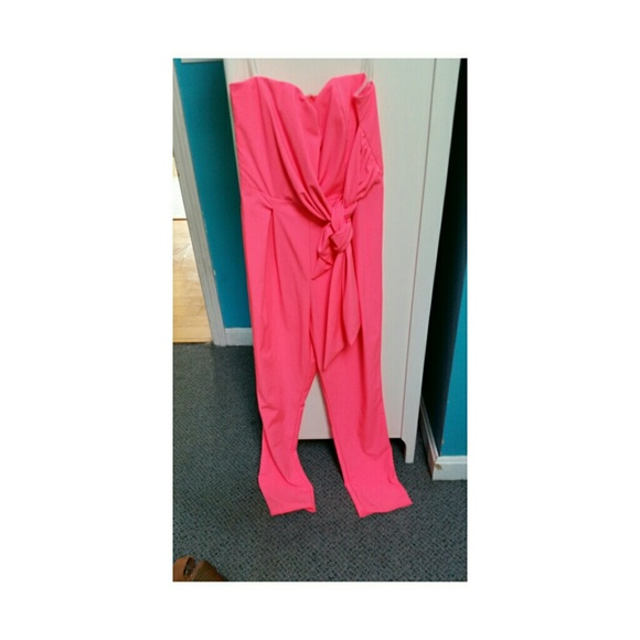 Bright pink jumpsuit