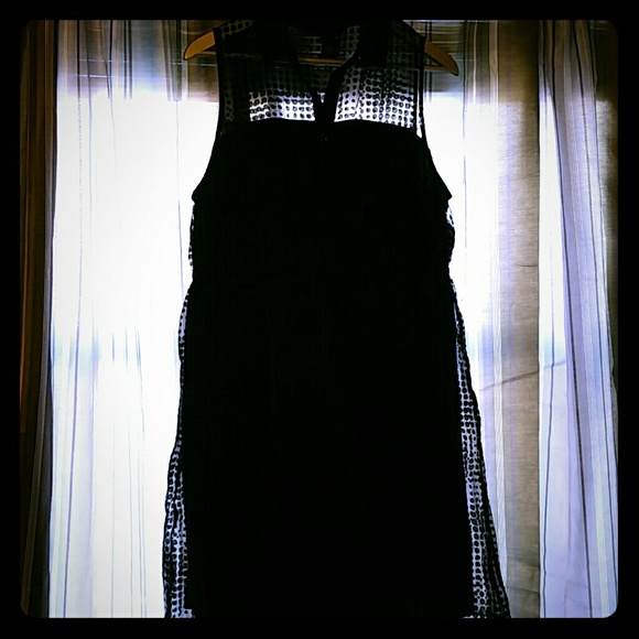 Lane Bryant black sleeveless polka dot dress