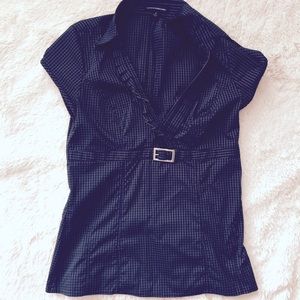 Express Size Small - black patterned top.