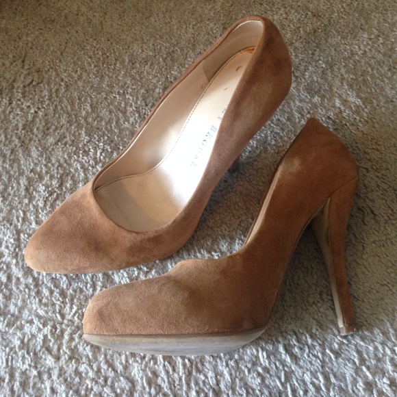 Suede high heels