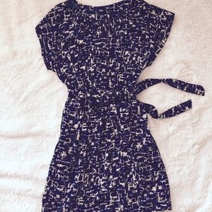 Dress - black/cream print.