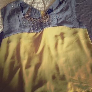 Sheer back button shirt