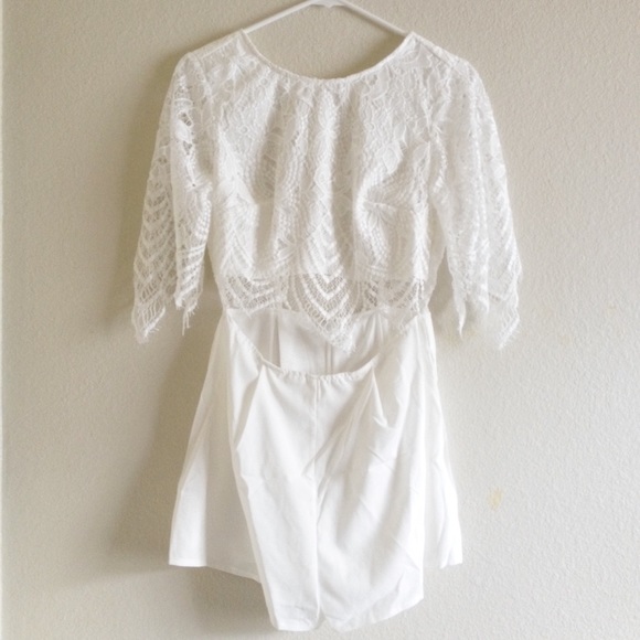 White Lace Romper