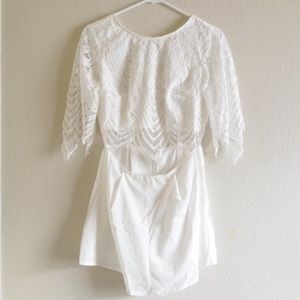 White Lace Romper