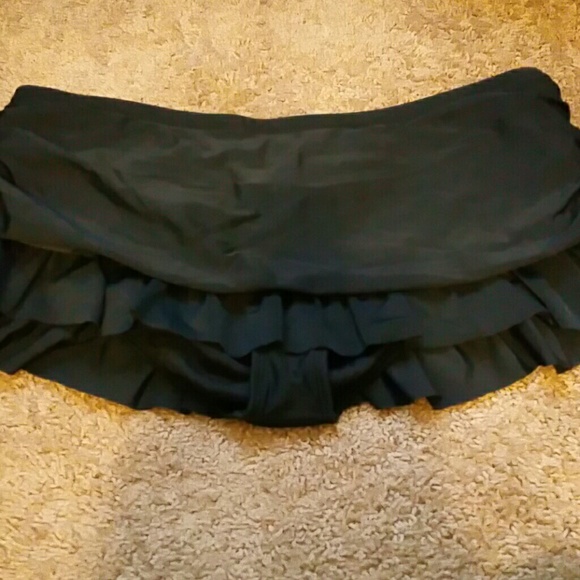 Torrid Black skirt bathing suit bottom