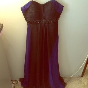 Black and blue, empire waist, prom dress!