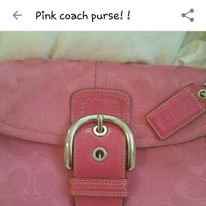 Pink coach bag
