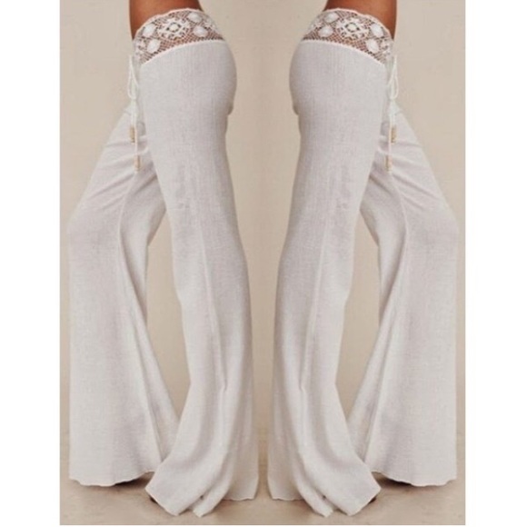Urban Outfitters Pants - *SOLD* Boho Drawsting Lacy Flare Pants