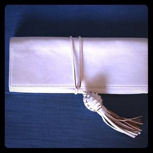 Banana Republic White Leather Clutch