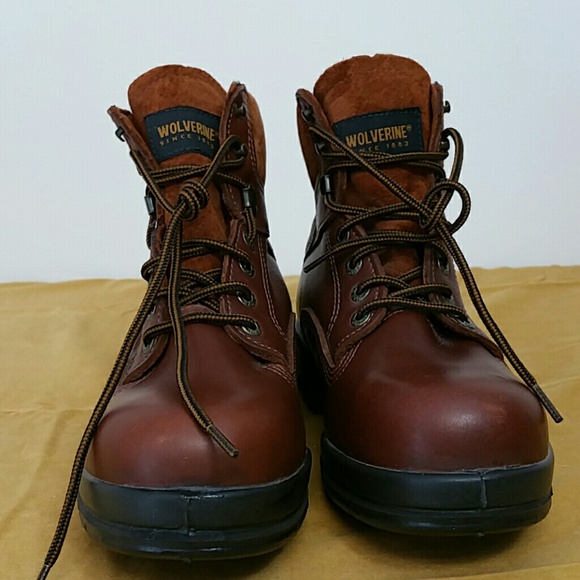 Men's Wolverine Leather Steel Toe Work Boot - Picture 1 of 4
