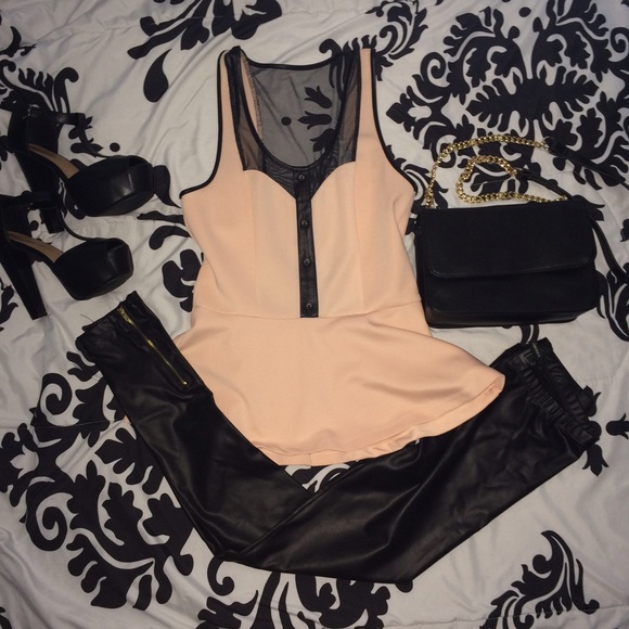 Pink Peplum Top