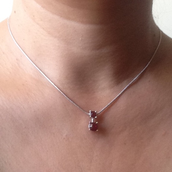 Annaleece by devries Jewelry Necklace With Faux Ruby Chrystals