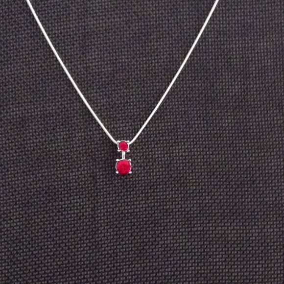 Annaleece by devries Jewelry Necklace With Faux Ruby Chrystals