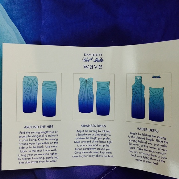 Davidoff Other - Versatile Davidoff  Royal Blue Ombré Sarong