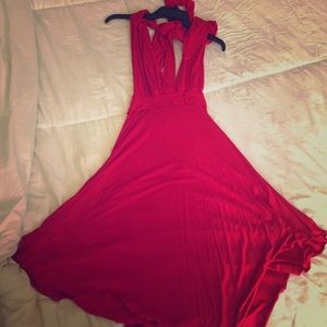 Fun red dress that can be worn multiple ways