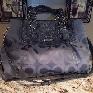Gray Coach Handbag