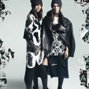 Black and white silk dress