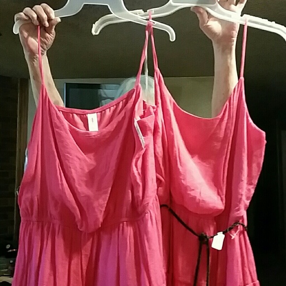 Coral gauze sun dresses - Picture 1 of 1