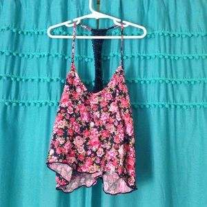 Abercrombie and Fitch floral crop top