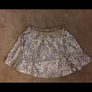Gold and silver sequin skirt