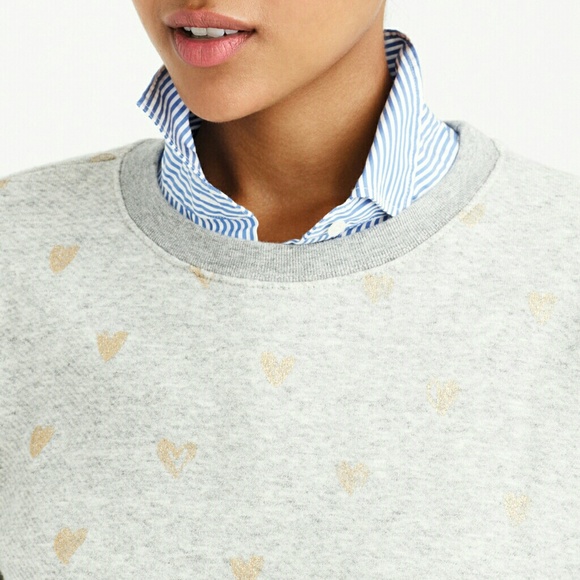 LIKE NEW- jcrew gold heart sweatshirt