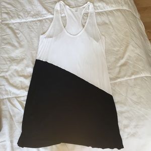 Black and white short dress