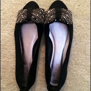 Forever 21 black bejeweled flats