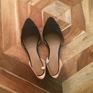 Black and Camel flats