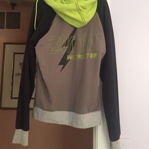 Zumba instructor sweatshirt.