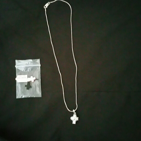 Sterling Silver Cross Locket Necklace NWOT