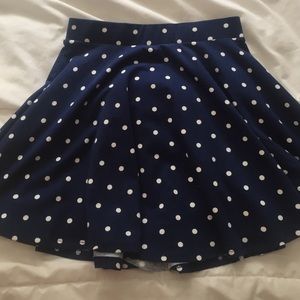 Navy blue Polkadot skirt