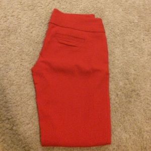 Red dress capris