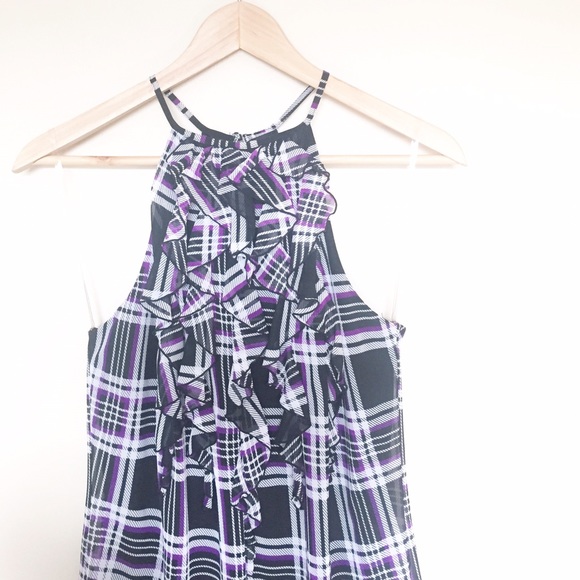 Plaid Ruffle Top