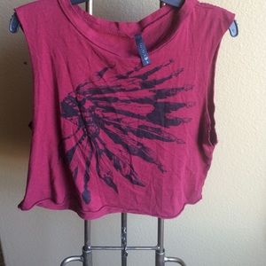 Maroon crop top