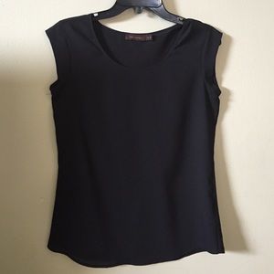 Silky cap sleeve blouse