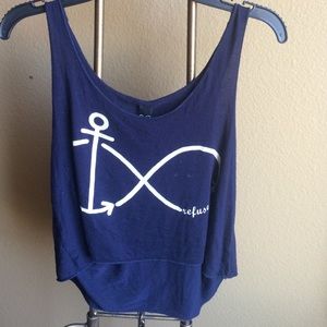 "Refuse to sink" crop top