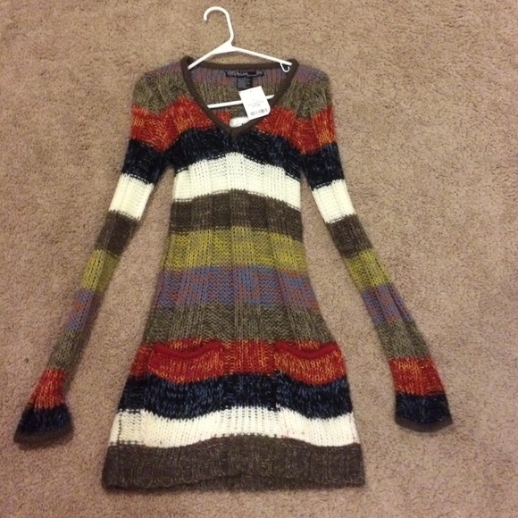 A multi colored sweater
