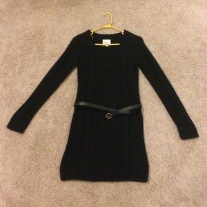 A long black, warm sweater