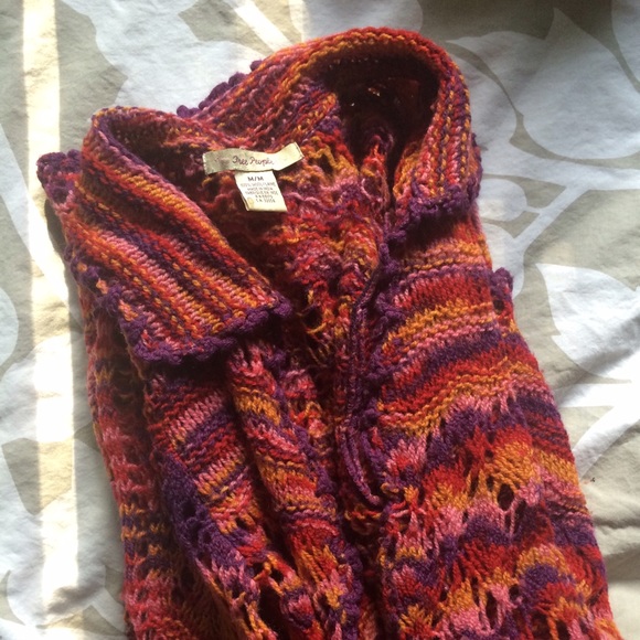Free People loose knit, open front cardigan
