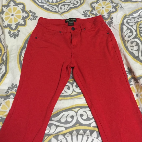 Red leggings